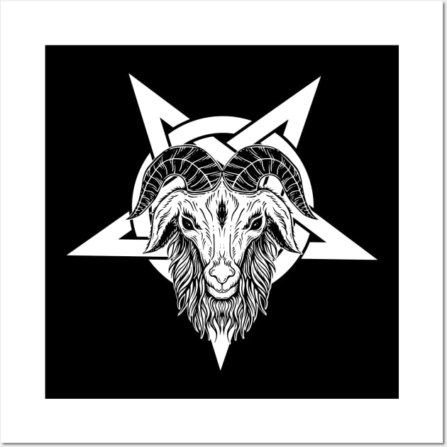 pentagram baphomet Wall Art by sirazgar